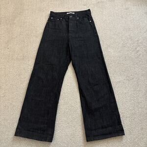 No Maintenance Black Straight Japanese Denim Red Line Dark Wash Men Sz 28